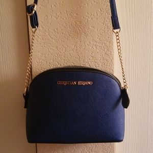 Christian Siriano blue dome bag